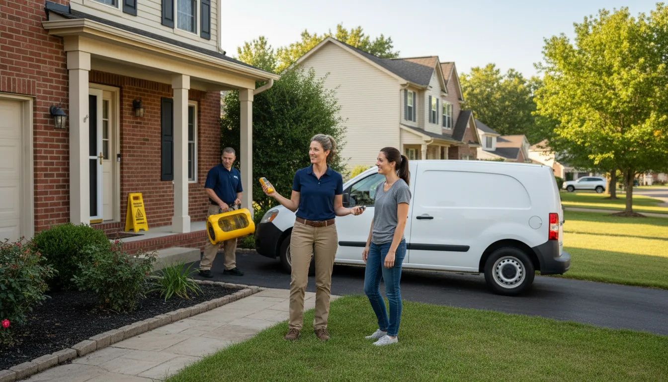 Residential water damage restoration in Woolrich, PA